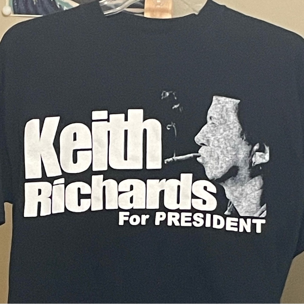 Black Keith Richards 4 prez Graphic T-Shirt